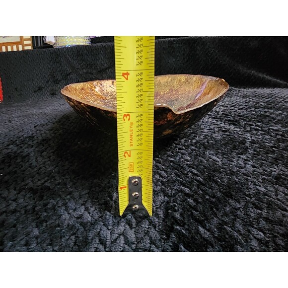 Mid-Century Iridescent Glass Console Bowl – Hollywood Regency Style – 1950–1970 - Picture 9 of 9